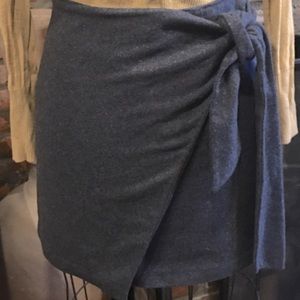 Beautiful, cute women’s wrap miniskirt in grey